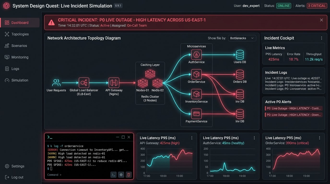 System Design Quest Simulator UI